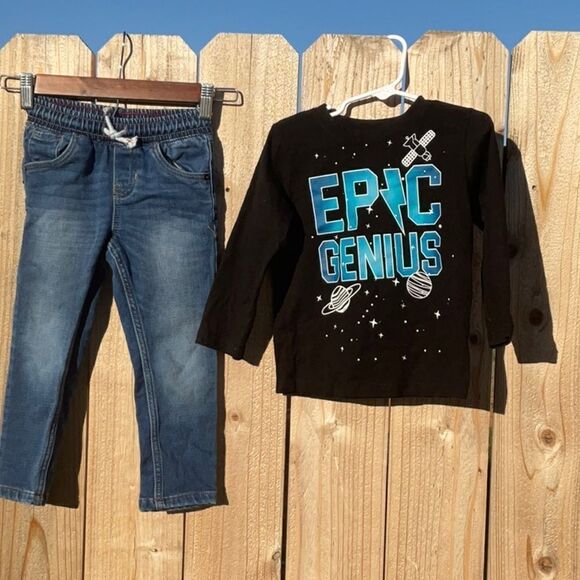 Take 50% OFF- 2pcs Boy’s Mix Match Tee and Pants , Size-3T - Picture 1 of 8